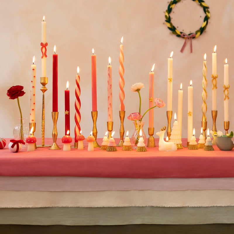 Festive Patterned Table Candles