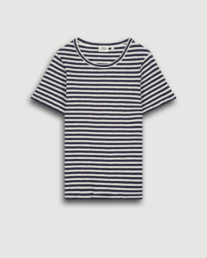 Teofila Striped T-Shirt - Navy/Ecru