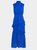 Saloni Fleur Ruffle Dress - Cobalt Blue