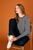 Cashmere Tipped Little Stripe Crew