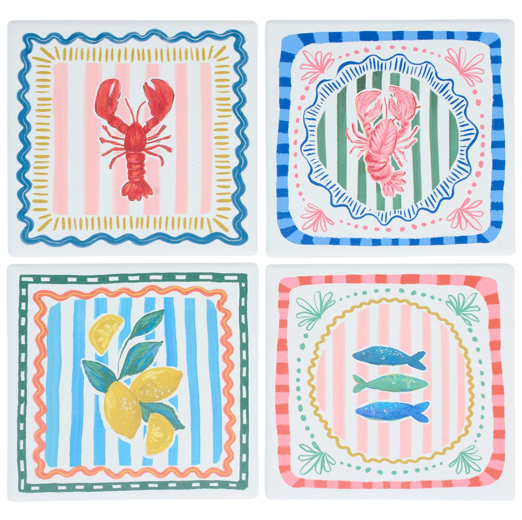 Italian Coastal Coaster Set