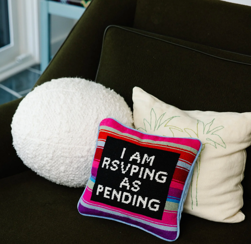 RSVP Needlepoint Pillow
