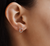 Pave Open Circle Studs - Gold