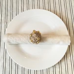 Jute Christmas Tree Napkin Ring Set