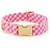 Hot Pink Gingham Dog Collar