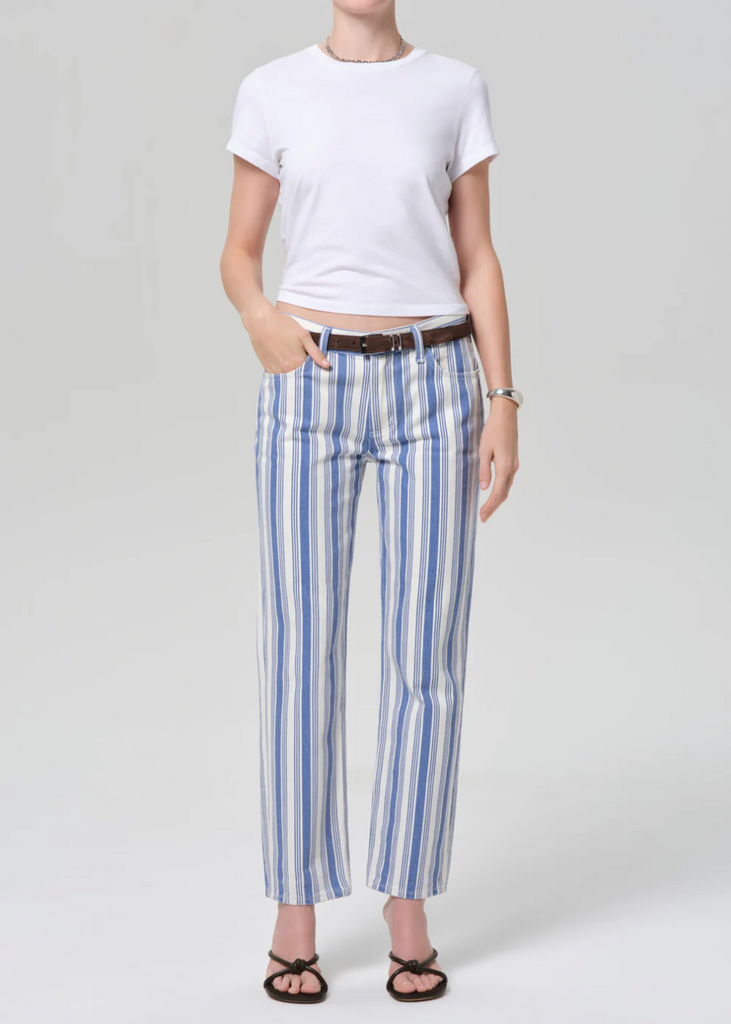 Anissa Straight Leg - Mar Stripe