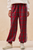 Side Lines Plaid Track Pants - Red