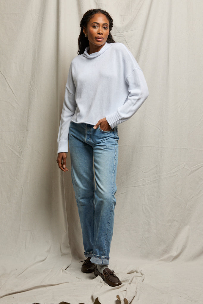 Kiki Mockneck Sweater - White