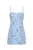 Claudine Mini Dress - Heart Tile Cornflower