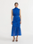 Saloni Fleur Ruffle Dress - Cobalt Blue