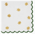 Gold Stars Scalloped Cocktail Napkins