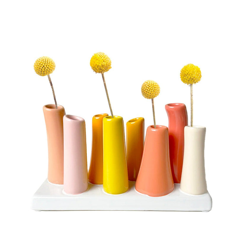 Pooley 8-Tube Modern Bud Vase