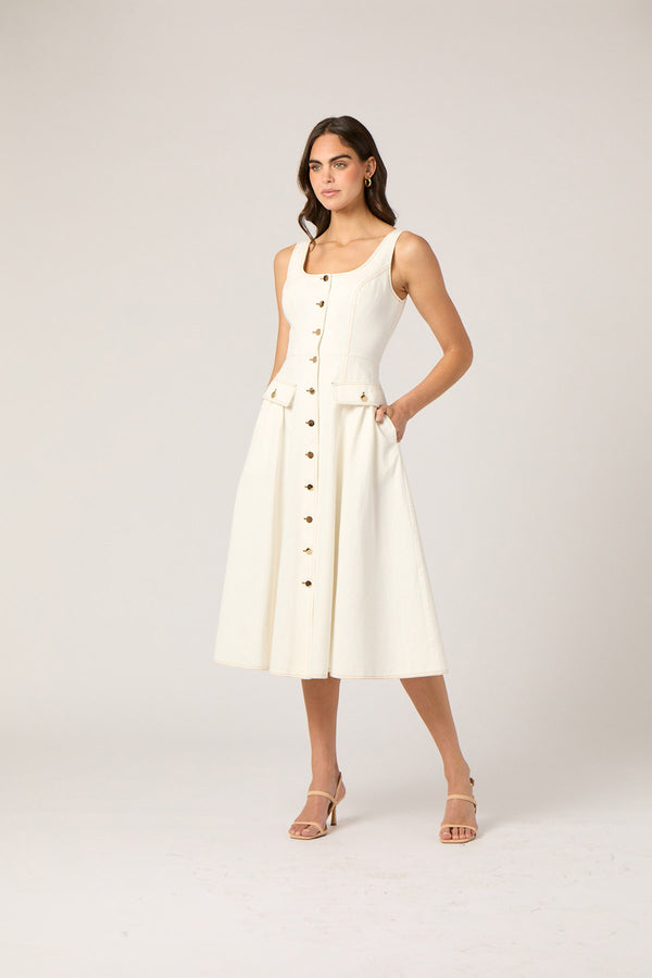 Belle Dress - Ivory