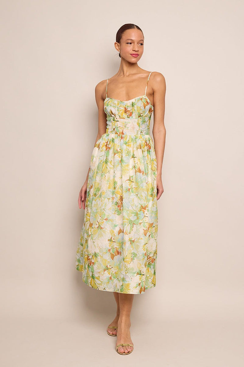 Alba Midi Dress - Terra Light Blue