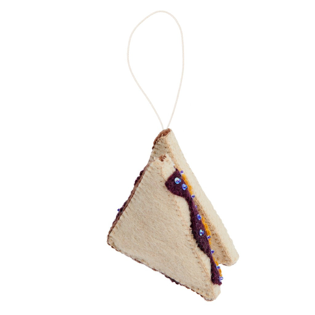 Felt PB&J Sandwich Ornament