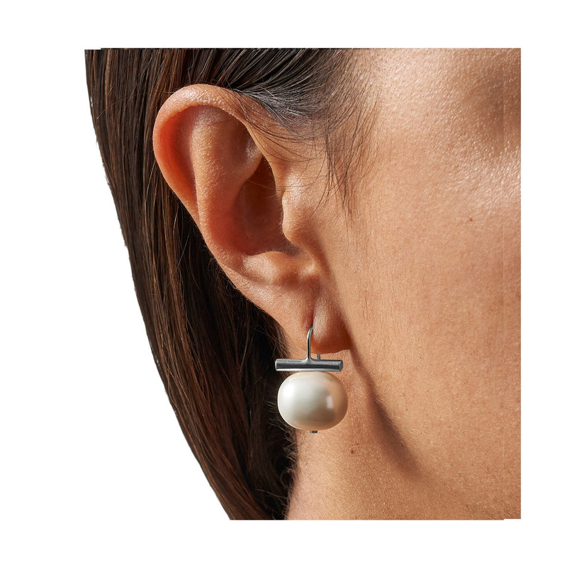 Classic Forever Fave Pebble Pearl Earrings - Medium - Sterling Silver