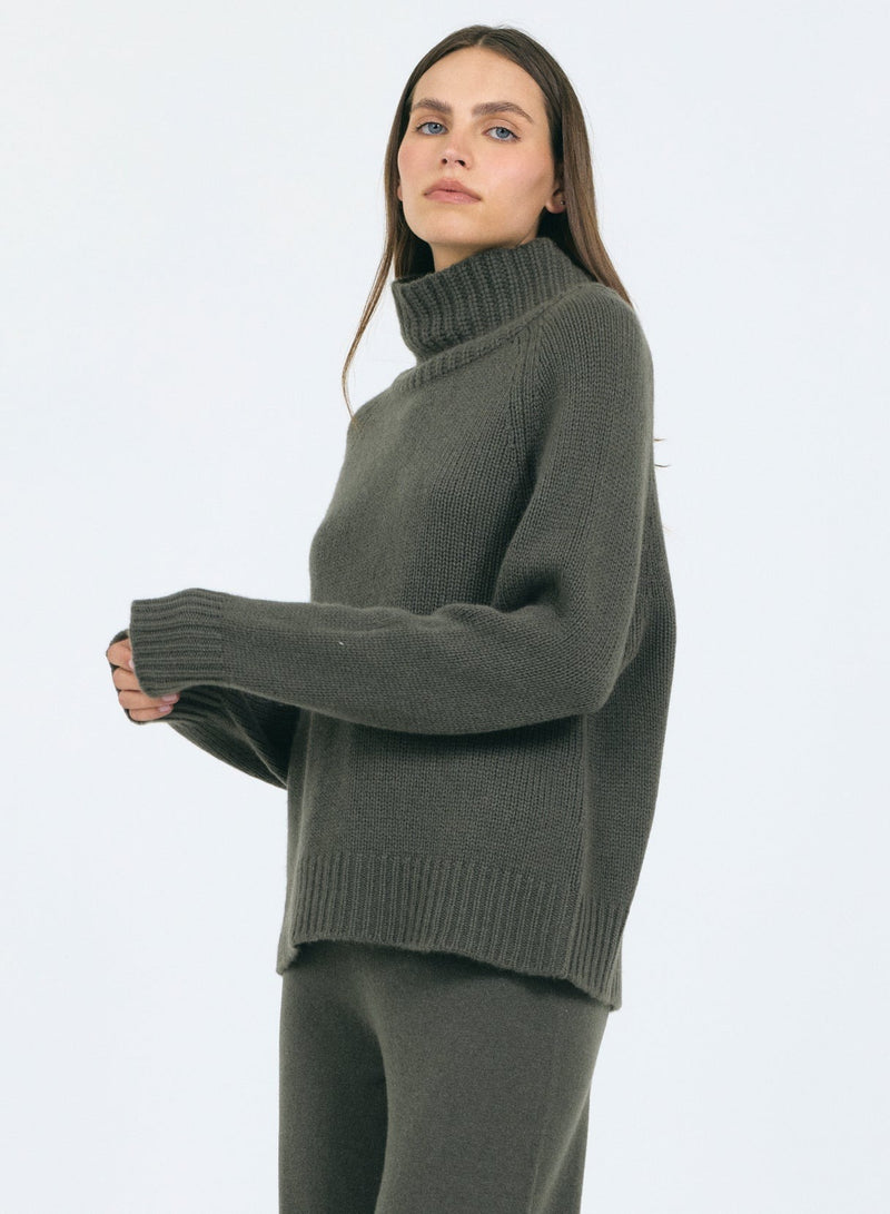 Madeline Cashmere Turtleneck - Fir