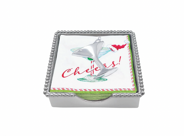 Holiday Cocktail Beaded Napkin Box
