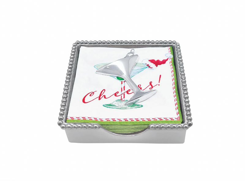 Holiday Cocktail Beaded Napkin Box