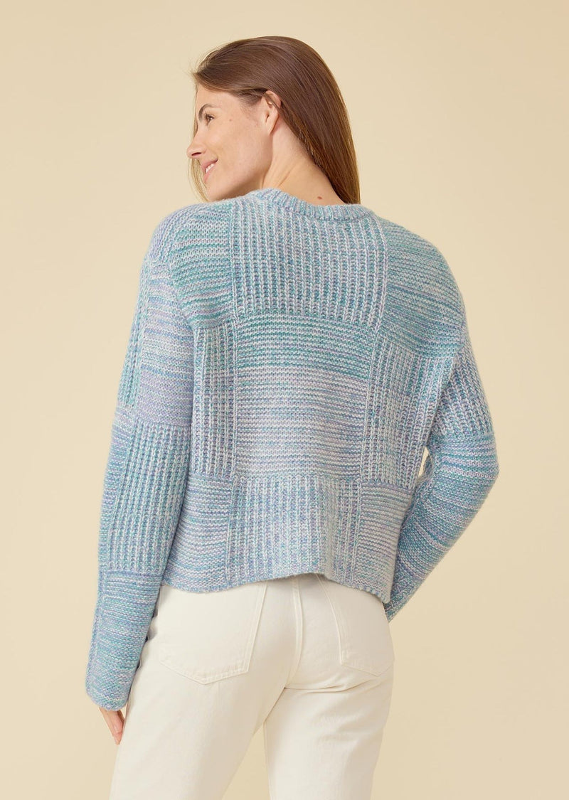 Georgia Cashmere Sweater - Sea Green Combo