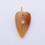 Quartz Long Heart Gemstone Charm