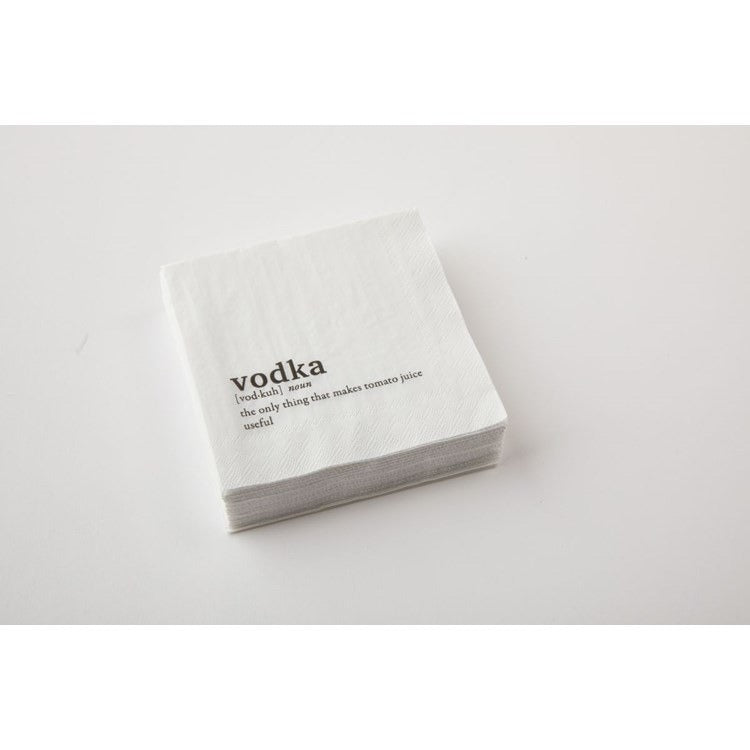 Black & White Cocktail Napkins - Vodka