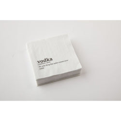 Black & White Cocktail Napkins - Vodka