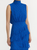 Saloni Fleur Ruffle Dress - Cobalt Blue
