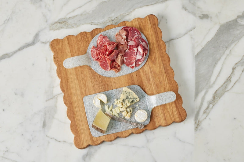 Square Scalloped Cutting Board - Large