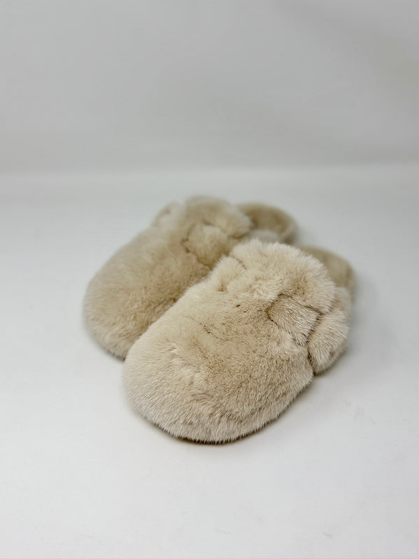 Mink Clog Slippers