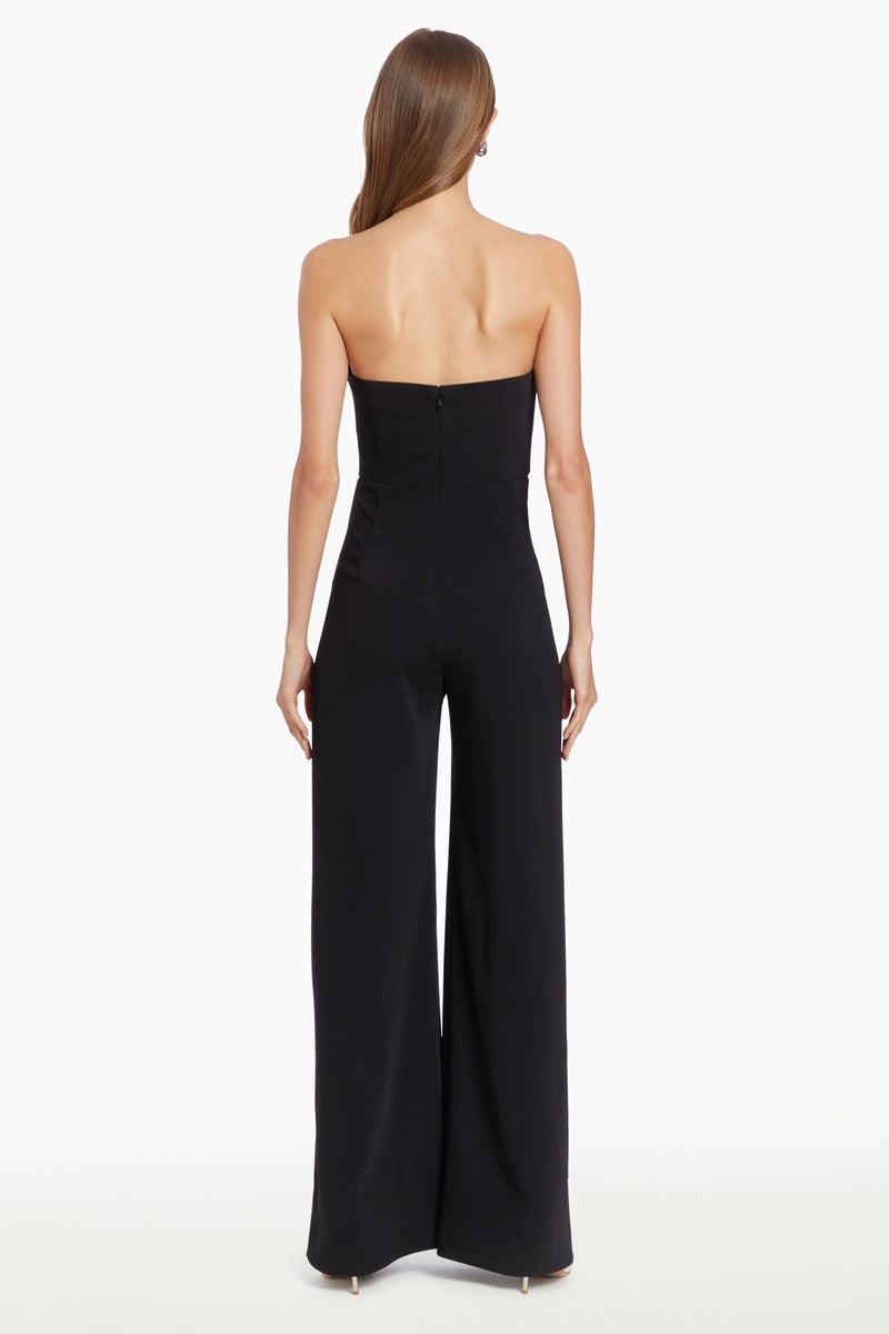 Strapless Puzzle Jumpsuit - Black