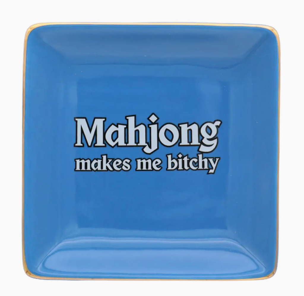 Mahjong Makes Me Bitchy Square Trinket Tray
