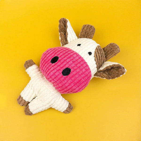 Small Cow Plush Dog Toy