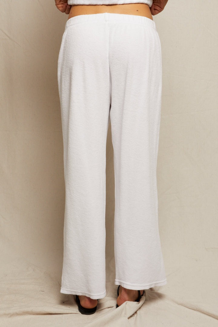 Katie Loop Terry Pant - White
