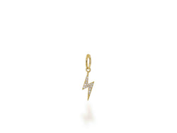 Mini Pave Lightning Bolt Charm