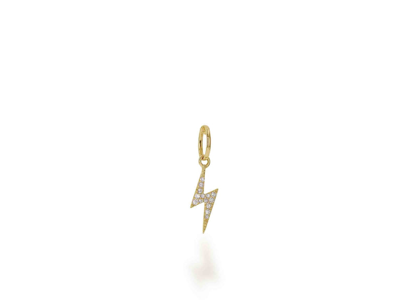 Mini Pave Lightning Bolt Charm