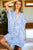Emerson Fry Short Caftan - Ocean Stripe