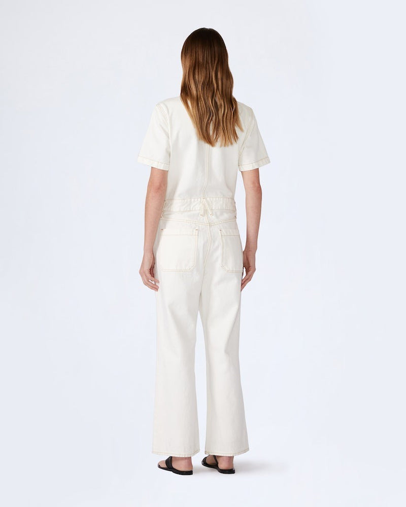 Wide Leg Jumpsuit - Natural White