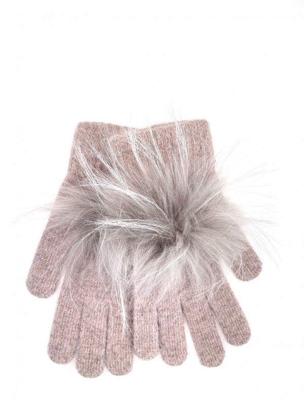 Pom Pom Angora Gloves