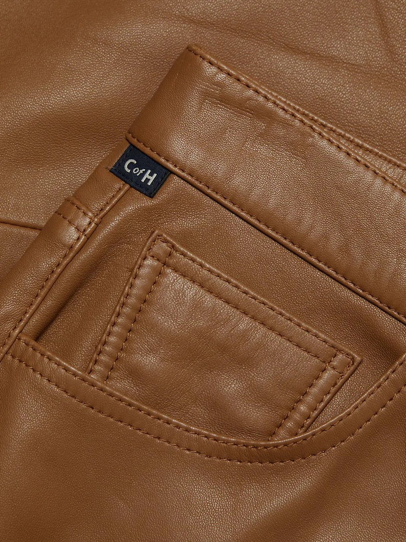Citizens of Humanity Calista Curve Leather Pants - Brandy