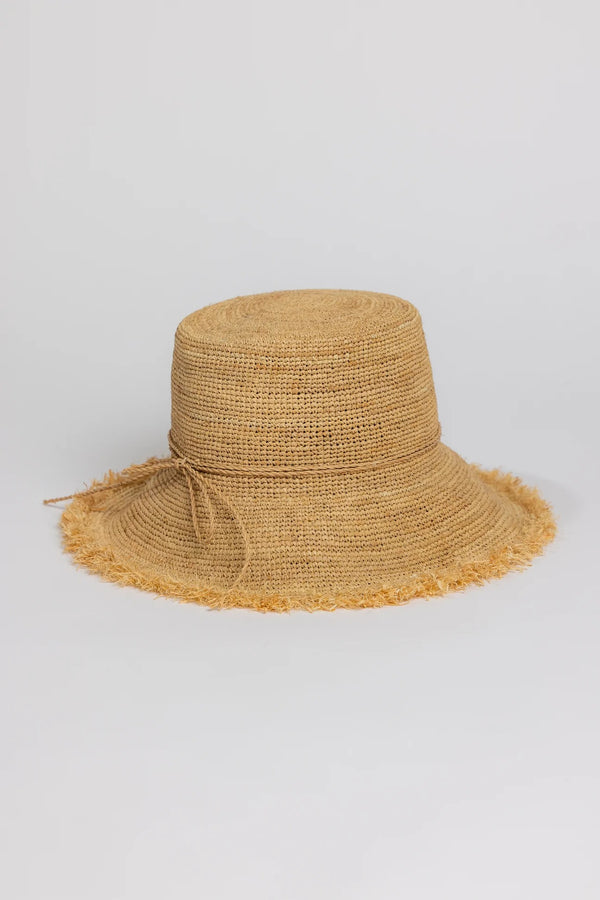 Packable Raffia Bucket Hat