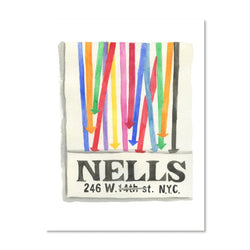 Furbish Studio Nells NYC Matchbook Watercolor Print