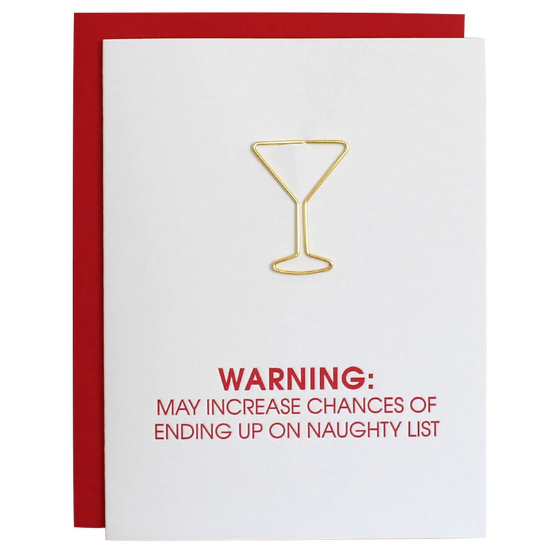 Chez Gagne Naughty List Martini  Clip Card