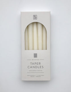 Botanica Taper Candles - Natural White