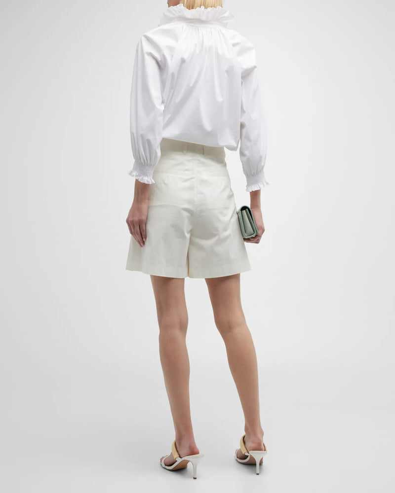 Finley Fiona Silky Poplin Shirt - White