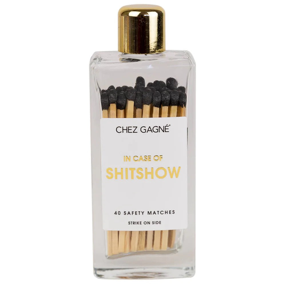 In Case Of Shitshow Glass Bottle Matches