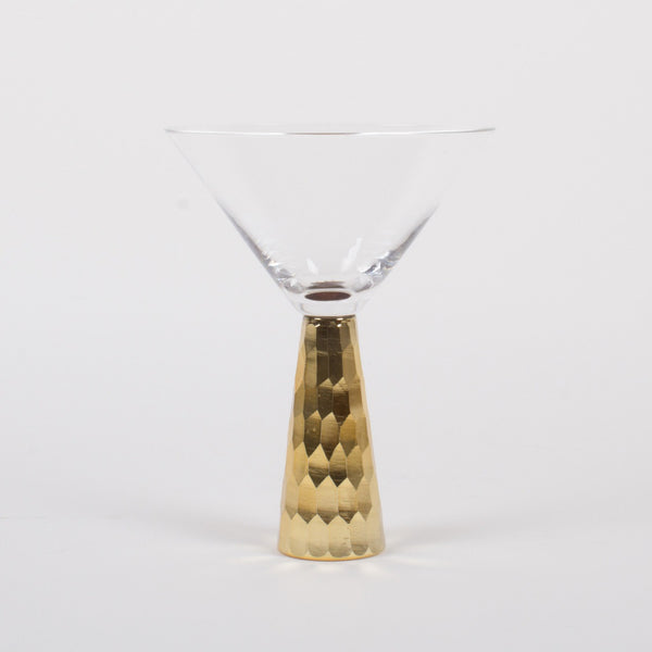 8 Oak Lane Gold Geo Martini Glass Set