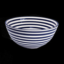 Sobremesa Cobalt Stripe Large Deep Bowl