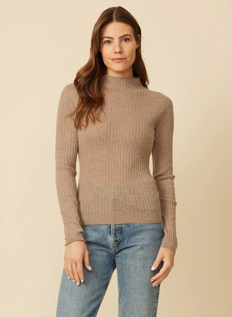 One Grey Day Carter Merino Pullover - Fawn