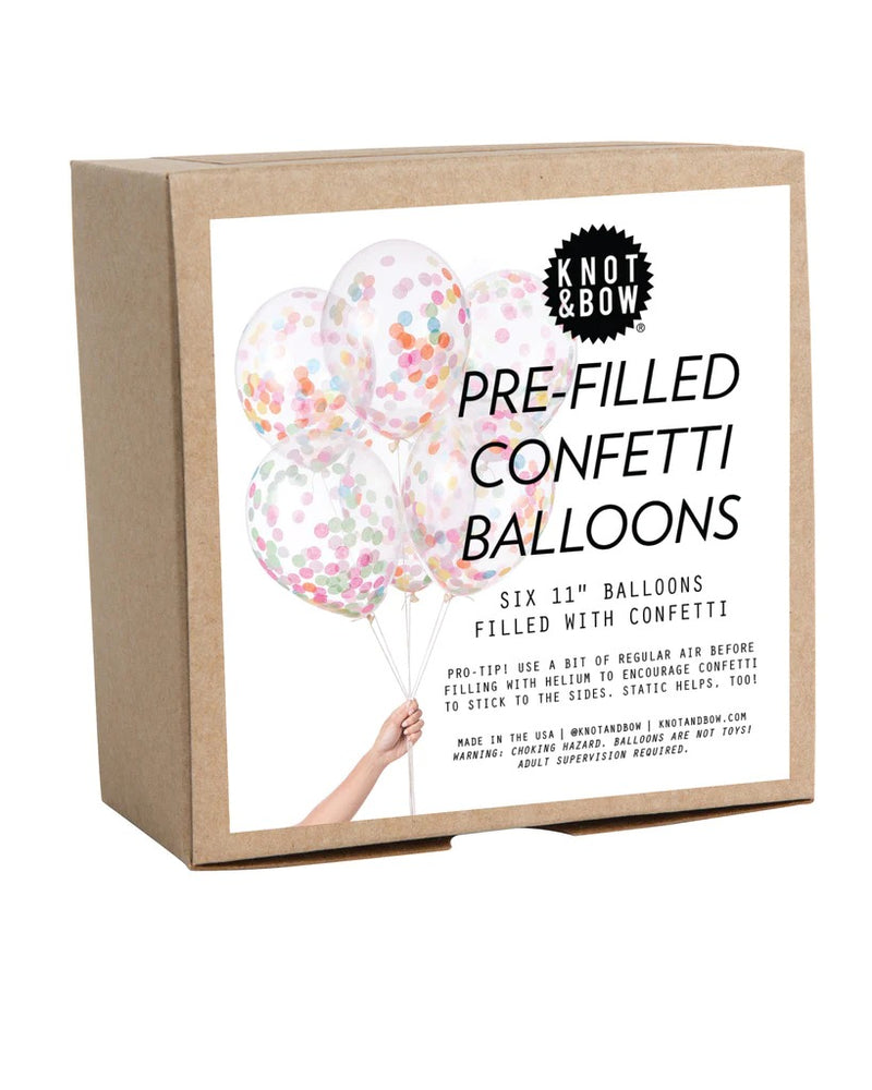 Knot & Bow Pre-Filled Confetti Balloons - Multicolor